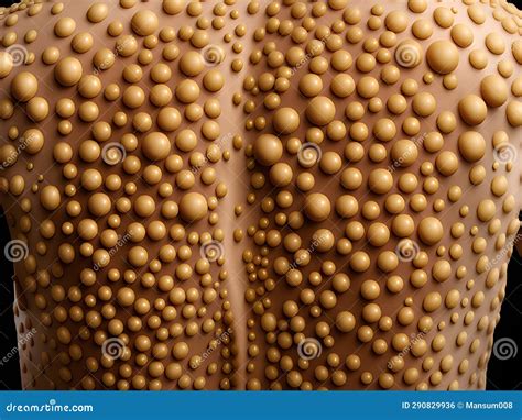 3d Rendering Of Human Skin With A Hole And Pus On It Photo For