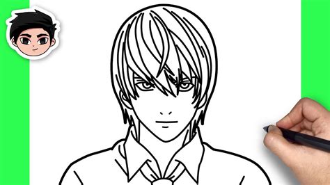 How To Draw Light Yagami Death Note Easy Step By Step Tutorial