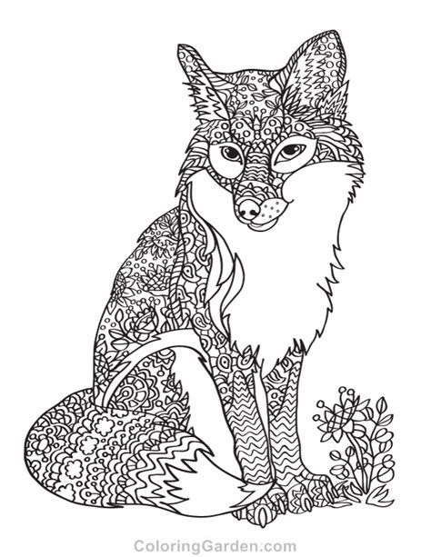 Free Printable Fox Adult Coloring Page Download It In Pdf Format At