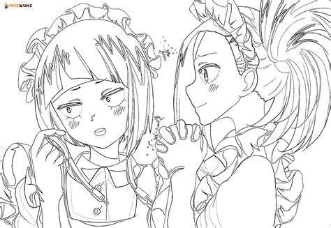 Momo Yaoyorozu Coloring Pages - AniYuki - Anime Portal