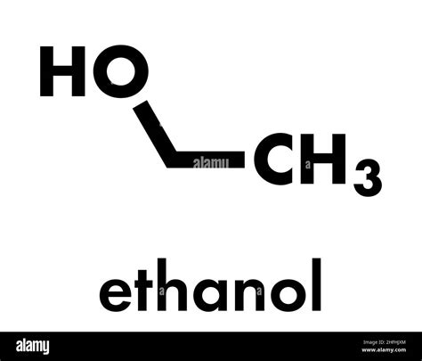 Alcohol Ethanol Ethyl Alcohol Molecule Chemical Structure Skeletal