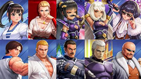 Kof Allstar Female Version Of Male Characters Comparison Youtube
