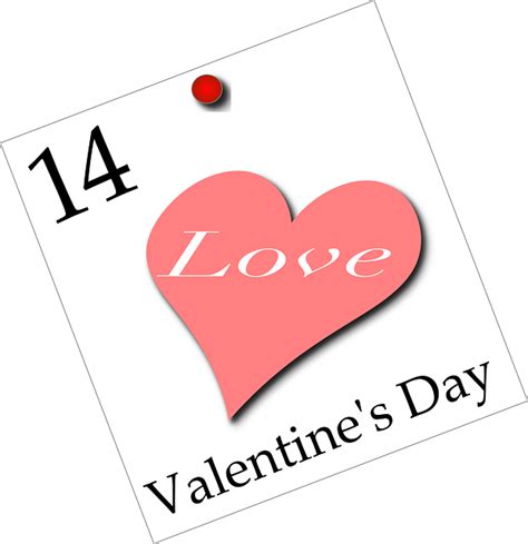 Download Valentines Calendar February Royalty Free Vector Graphic