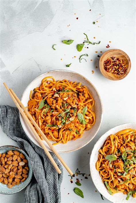 Sweet And Spicy Hot Chili Chicken Noodles Ambitious Kitchen