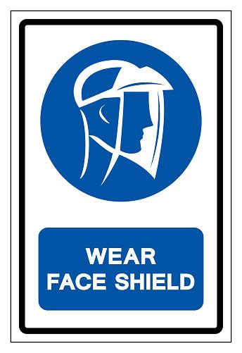 Face Shield Required Symbol Sign Vector Illustration Isolate On White