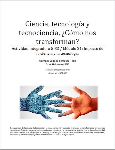 Blog De Leonor Ferreyra En Prepa En L Nea Sep Ciencia Tecnolog A Y