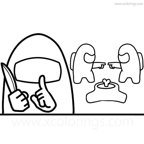Among Us Drawing Coloring Page