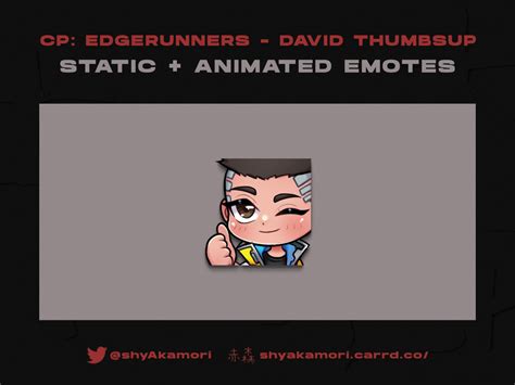 Static And Animated Emotes Set Cyberpunk Edgerunners David Martinez