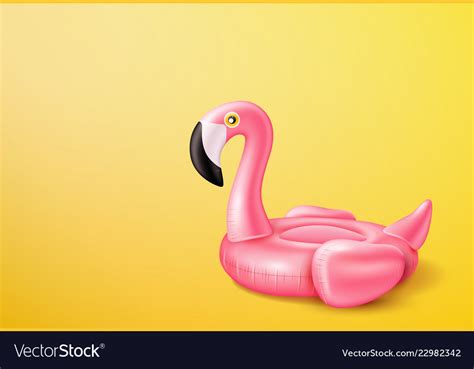 3d Pink Flamingo Inflatable Pool Ring Royalty Free Vector