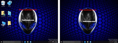 Hide or Show Desktop Icons in Windows 10 | Tutorials