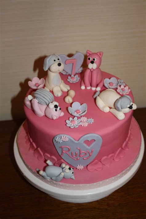 7 year old birthday cake images the boutique. A birthday cake for a very cute 7 year old who loves dogs ...