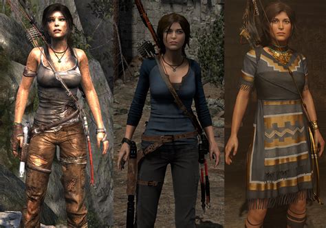 Comparison of Lara Croft in-game models since the reboot - Tomb Raider ...