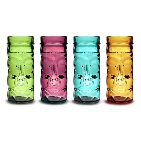 Coloured Glass Tiki Mugs For Cocktails Buy At Drinkstuff