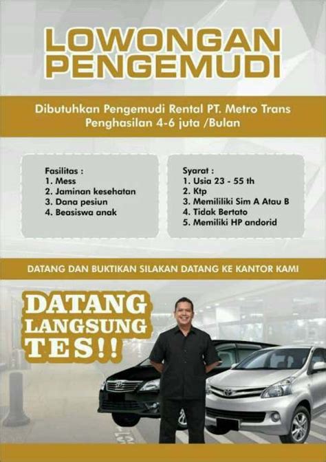 Lowongan driver pribadi citraland surabaya : Lowongan Driver Pribadi Citraland Surabaya : Lowongan Pengemudi Pasti Terjual - Memiliki hp ...