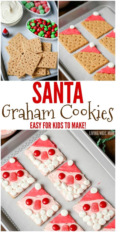 These are christmas cookies for the modern era. Santa Graham Cookies | Recipe | Easy christmas cookie ...