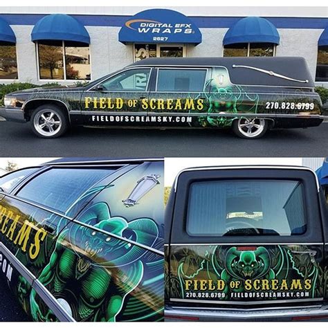 Hearse Series Car Wrapped In Custom Printed Avery 1105ezrs Vinyl