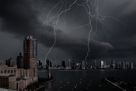 Every room has a tablet for controlling tv, lights and curtains. New York City Skyline Fine Art Prints: Lightning Storm ...
