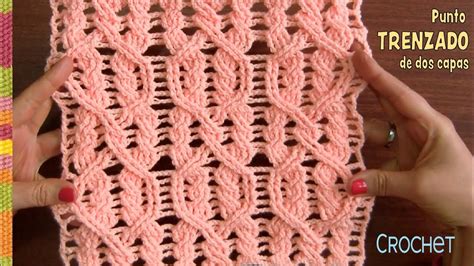Crochet, patrones y paso a paso. Punto trenzado en dos capas tejido a crochet paso a paso / Tejiendo Perú - YouTube