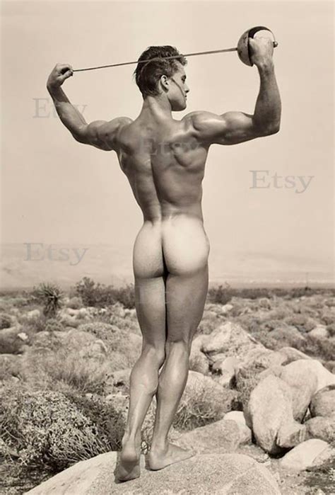 Naked Fencer Nude Male Art Vintage Photo 1970s Print Male Etsy