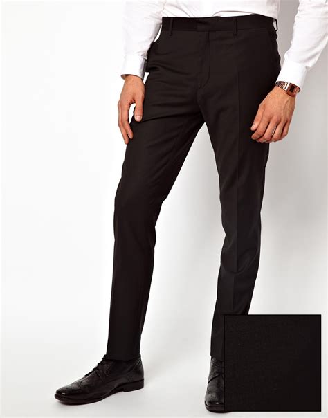 Lyst Asos River Island Skinny Fit Suit Pants In Black In Black For Men