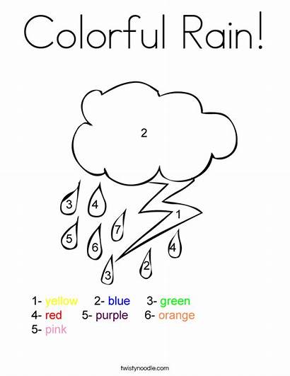 Weather Coloring Rain Activities Pages Colorful Preschool