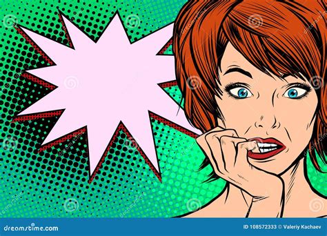 Pop Art Woman Thinking Stock Vector Illustration Of Confused 108572333