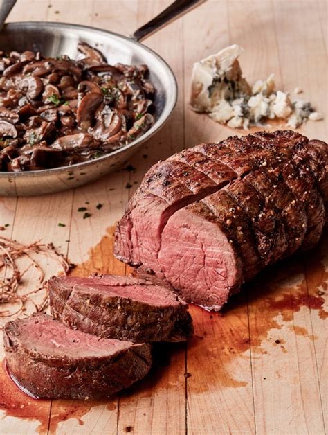 Line a rimmed baking sheet with aluminum foil and fit a wire rack. Ina Garten Filet of beef with mushrooms & blue cheese | Recipe | Beef with mushroom, Beef filet ...