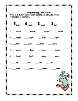 Free printable abc order for second graders : ABC Order Practice -Printable Worksheets by Linda ...