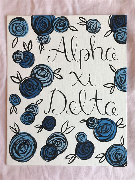 Alpha Xi Delta Customized Canvas Board Sorority Canvas Big Little