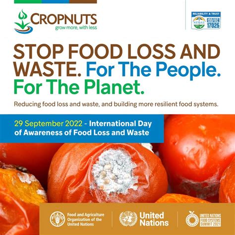 International Day Of Awareness Of Food Loss And Waste Sep 29th Cropnuts
