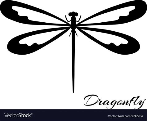 Black And White Dragonfly Silhouette Vector Backgrounds Prints