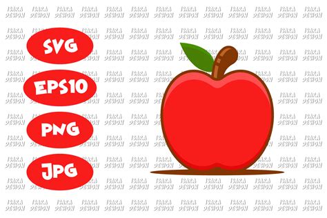 Red Apple Illustrations Graphic By Brown Cupple Design Creative Fabrica