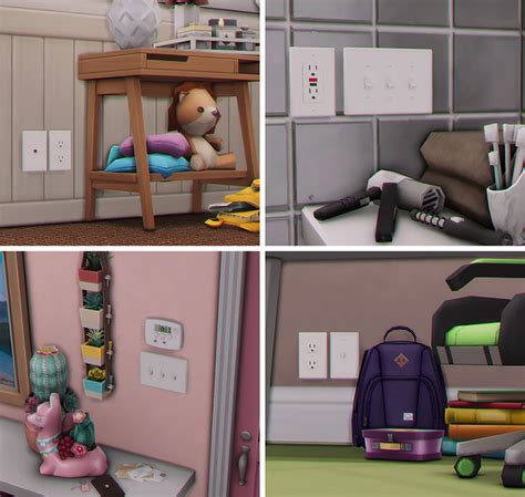 Sims 4 Cc Custom Light Switches And Wall Outlets All Free All Sims Cc