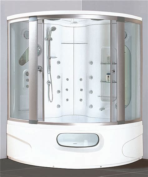 Modern Corner Shower Tub Combo Steam Shower Cubicle Enclosure Bath