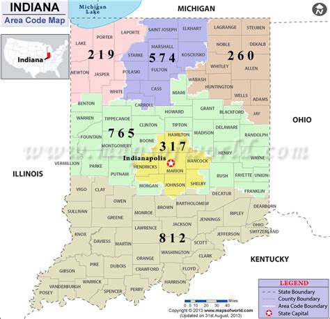 Map Of Indiana Area Codes Everything You Need To Know Map Of