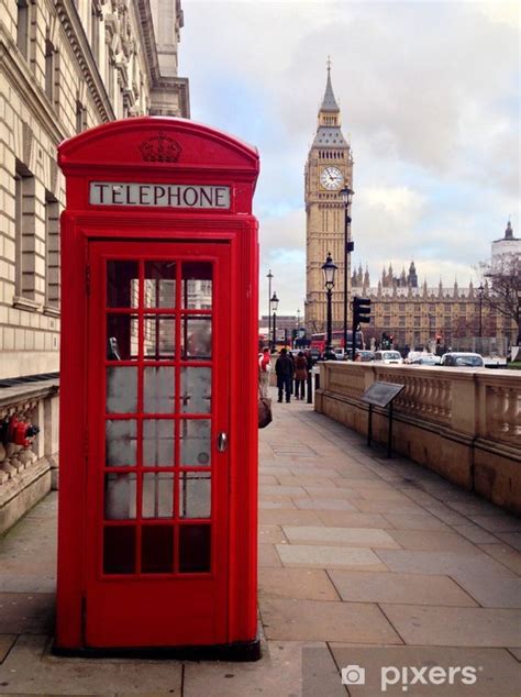 Fototapete Rote Telefonzelle Und Big Ben In London Uk Pixersch