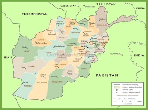 Political Map Of Afghanistan