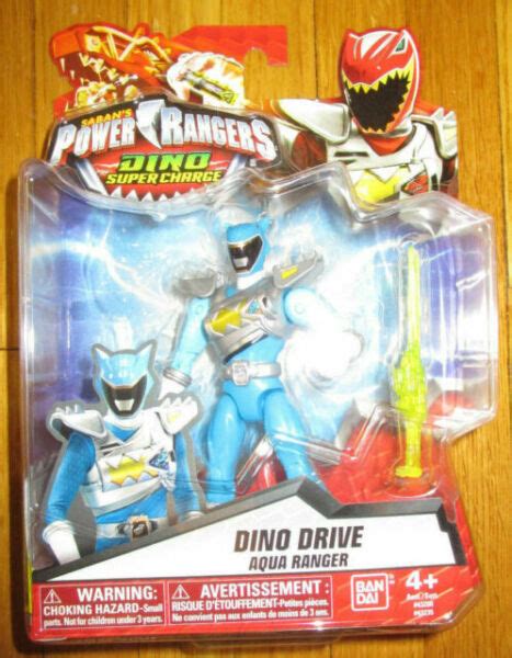 Power Rangers Dino Super Charge Drive Aqua Ranger Action Figure Bandai