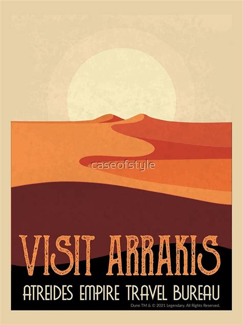Visit Arrakis Vintage Dune Sci Fi Travel Poster By Caseofstyle