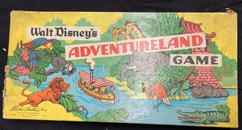 1956 Walt Disneys Adventureland Game Parker Bros Retro Board Game