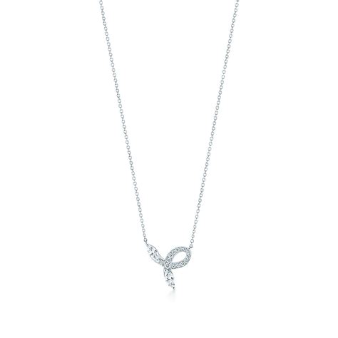 Tiffany Victoria® Bow Pendant In Platinum With Diamonds Tiffany And Co