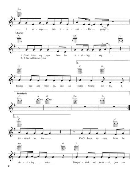 Learning To Fly By Pink Floyd David Gilmour Digital Sheet Music For Ukulele Download And Print