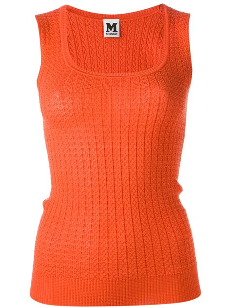 Bb dakota knits serious sweater. Lyst - M missoni Cable Knit Tank Top in Orange