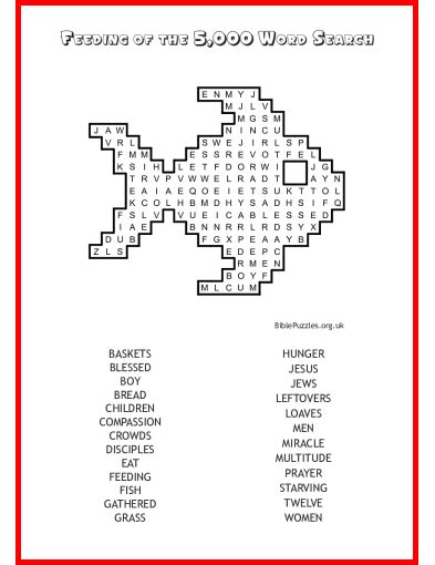 Make printable pdf word search puzzles on this site. Feed of the 5,000 (II) Bible Wordsearch Puzzle ...
