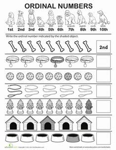 Ordinal Numbers activities $ 1st - 10th, 1st - 15th and 1st - 20th