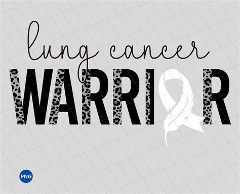 Lung Cancer Warrior Png Lung Cancer Awareness Half Leopard Etsy