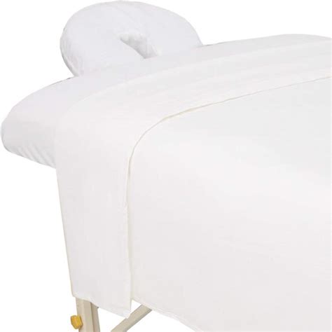 Forpro Premium Flannel 3 Piece Massage Sheet Set White For Massage Tables Includes Massage