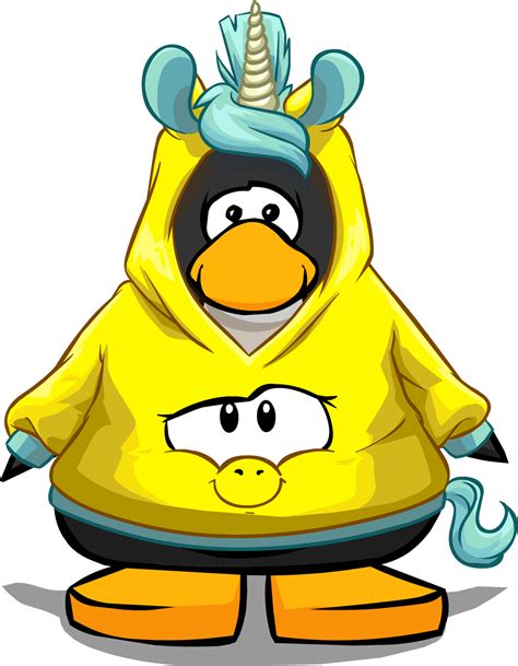 Yellow Unicorn Hoodie Club Penguin Wiki Fandom