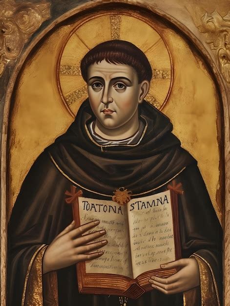 Premium Ai Image St Thomas Aquinas Patron Saint Of Educators Students