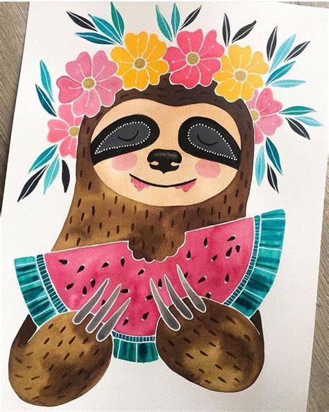 Because Sloths Artwork By Jessicaleigh Tag Artnerd2016 By Art